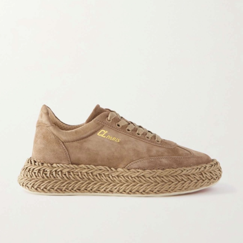 Christian Louboutin Espasneak suede espadrille sneakers - size 7 color- Crumble - Picture 9 of 11